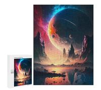 Rompecabezas para Adolescentes 500 PCS Dawn Celestial Landscape Rompecabezas para Adultos Juegos Relajantes Pero Divertidos Y Humorísticos 500 PCS