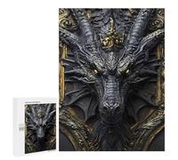Rompecabezas para Adolescentes 500 PCS Dragon King Head Art Deco Rompecabezas Juguetes Antiestrés Decoración del Hogar Cumpleaños Y Navidad 500 PCS