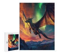 Rompecabezas para Adolescentes 500 PCS Dragon Soaring at Sunset Rompecabezas para Adultos Juegos Relajantes Pero Divertidos Y Humorísticos 500 PCS