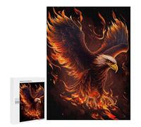 Rompecabezas para Adolescentes 500 PCS Eagle Bird Animal Fire Rompecabezas para Adultos Juego Familiar Decoración Desafiante De Completar 500 PCS