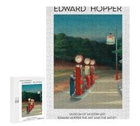 Rompecabezas para Adolescentes 500 PCS Edward Hopper Gas 1940 Rompecabezas para Adultos Juego Práctico Carrera De Velocidad Manual Desafío Educativo 500 PCS