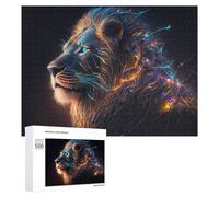 Rompecabezas para Adolescentes 500 PCS Electric Lion's Majesty Rompecabezas Juguetes Antiestrés Decoración Diversión En Casa Actividades, 500 PCS
