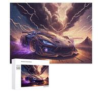 Rompecabezas para Adolescentes 500 PCS Electric Storm Speedster Rompecabezas para Adultos Juegos Relajantes Desafío Difícil Actividades Divertidas En Casa 500 PCS