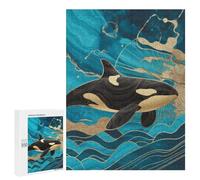 Rompecabezas para Adolescentes 500 PCS Elegant Orca Whale in Ocean Rompecabezas para Adultos Juego Práctico Carrera De Velocidad Manual Desafío Educativo 500 PCS