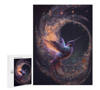 Rompecabezas para Adolescentes 500 PCS Enchanted Cosmic Hummingbird Rompecabezas para Adultos Juguetes Antiestrés para La Diversión Familiar Interacción Entre Padres E Hijos 500 PCS