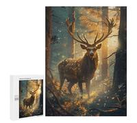 Rompecabezas para Adolescentes 500 PCS Enchanted Forest Deer Rompecabezas para Adultos Actividades Familiares Interacción Entre Padres E Hijos Hermoso Juego De Diseño 500 PCS