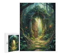 Rompecabezas para Adolescentes 500 PCS Enchanted Forest Gate Rompecabezas Juguetes Antiestrés Corte De Precisión Interacción Entre Padres E Hijos 500 PCS