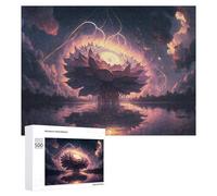 Rompecabezas para Adolescentes 500 PCS Enchanted Lotus Pond Rompecabezas para Adultos Juegos Relajantes Carrera De Velocidad Manual Desafiante De Completar 500 PCS