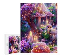 Rompecabezas para Adolescentes 500 PCS Enchanted Mushroom Forest Rompecabezas para Adultos Juego Familiar Regalo De Cumpleaños Interacción Entre Padres E Hijos 500 PCS