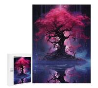 Rompecabezas para Adolescentes 500 PCS Epic Purple and Blue Tree Rompecabezas para Adultos Juego De Ingenio Decoración del Hogar Regalos para Reducir El Estrés 500 PCS