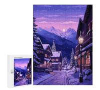 Rompecabezas para Adolescentes 500 PCS Europe Winter Village Art Rompecabezas para Adultos Juguetes Antiestrés para La Diversión Familiar Interacción Entre Padres E Hijos 500 PCS