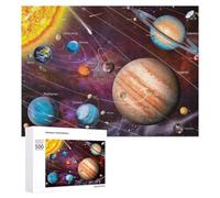 Rompecabezas para Adolescentes 500 PCS Exploring Our Solar System A Visual Journey Rompecabezas para Adultos Juegos Relajantes Corte De Precisión Juego Desafiante Regalos 500 PCS