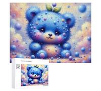 Rompecabezas para Adolescentes 500 PCS Fantasy Blue Bear Toy Rompecabezas para Adultos Juego Familiar Regalo De Cumpleaños Interacción Entre Padres E Hijos 500 PCS
