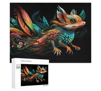 Rompecabezas para Adolescentes 500 PCS Fantasy Creature with Feathers and Scales Rompecabezas Juguetes Antiestrés Decoración Diversión En Casa Actividades, 500 PCS