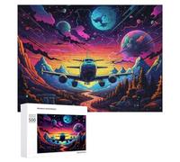 Rompecabezas para Adolescentes 500 PCS Fantasy Flight Cosmic Journey -1 Rompecabezas para Adultos Juegos Divertidos Análisis Y Lógica Interacción Entre Padres E Hijos 500 PCS