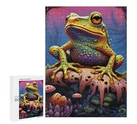 Rompecabezas para Adolescentes 500 PCS Fantasy Frog in Colorful Forest Rompecabezas Juguetes Antiestrés Decoración Diversión En Casa Actividades, 500 PCS