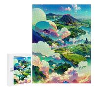Rompecabezas para Adolescentes 500 PCS Fantasy Landscape with Clouds Rompecabezas para Adultos Juegos Relajantes Corte De Precisión Juego Desafiante Regalos 500 PCS