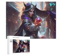 Rompecabezas para Adolescentes 500 PCS Fantasy Sorceress Holding Crystal Ball Rompecabezas para Adultos Juego Práctico Que Mejora La Memoria Actividades Divertidas En Casa 500 PCS