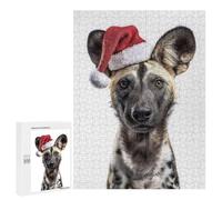 Rompecabezas para Adolescentes 500 PCS Festive African Wild Dog Portrait Rompecabezas para Adultos Juegos Relajantes Pero Divertidos Y Humorísticos 500 PCS