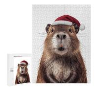 Rompecabezas para Adolescentes 500 PCS Festive Beaver Portrait Rompecabezas para Adolescentes Juguetes Antiestrés Mejora La Memoria 500 PCS
