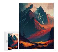 Rompecabezas para Adolescentes 500 PCS Fiery Mountain Landscape Rompecabezas para Adolescentes Juguetes Antiestrés Mejora La Memoria 500 PCS