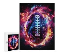 Rompecabezas para Adolescentes 500 PCS Flame Engulfed Football Rompecabezas para Adultos Juegos Relajantes Desafío Difícil Desafío Educativo 500 PCS