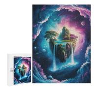 Rompecabezas para Adolescentes 500 PCS Floating Island In Space Rompecabezas para Adultos Juguetes Antiestrés para La Diversión Familiar Interacción Entre Padres E Hijos 500 PCS