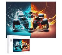 Rompecabezas para Adolescentes 500 PCS Formula 1 Car Speed & Style Rompecabezas para Adultos Juego De Ingenio Decoración Diversión En Casa Actividades, 500 PCS