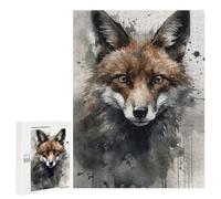 Rompecabezas para Adolescentes 500 PCS Fox Wild Charm Watercolor Rompecabezas para Adultos Juguetes Antiestrés para La Diversión Familiar Interacción Entre Padres E Hijos 500 PCS