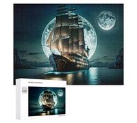 Rompecabezas para Adolescentes 500 PCS Full Moon Sailing Adventure -1 Rompecabezas para Adultos Juguetes De Bricolaje Desafío Difícil Cumpleaños 500 PCS
