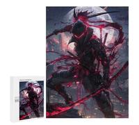 Rompecabezas para Adolescentes 500 PCS Fullmoon Red Ninja Rompecabezas para Adultos Juegos Relajantes Desafío Difícil Desafío Educativo 500 PCS