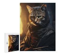 Rompecabezas para Adolescentes 500 PCS Funny Shinobi Ninja Cat Rompecabezas para Adultos Juegos Relajantes Pero Divertidos Y Humorísticos 500 PCS