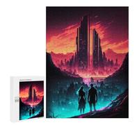 Rompecabezas para Adolescentes 500 PCS Future City Couple Rompecabezas para Adultos Juegos Relajantes Desafío Difícil Desafío Educativo 500 PCS