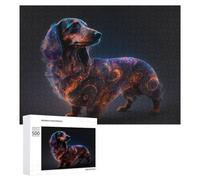 Rompecabezas para Adolescentes 500 PCS Galactic Dachshund Cosmic Canine Wonder -2 Rompecabezas para Adultos Juegos Relajantes Corte De Precisión Juego Desafiante Regalos 500 PCS