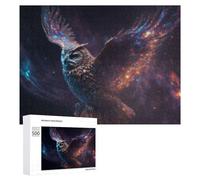 Rompecabezas para Adolescentes 500 PCS Galactic Owl in Flight -1 Rompecabezas para Adultos Juego Familiar Regalo De Cumpleaños Interacción Entre Padres E Hijos 500 PCS