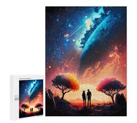 Rompecabezas para Adolescentes 500 PCS Galactic Twilight Couple Rompecabezas para Adultos Juego Familiar Decoración Desafiante De Completar 500 PCS