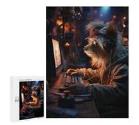 Rompecabezas para Adolescentes 500 PCS Gaming Hippie Dog Rompecabezas para Adultos Juegos Relajantes Pero Divertidos Y Humorísticos 500 PCS