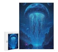 Rompecabezas para Adolescentes 500 PCS Giant Jellyfish in Alien Landscape Rompecabezas para Adultos Juego Práctico Carrera De Velocidad Manual Desafío Educativo 500 PCS