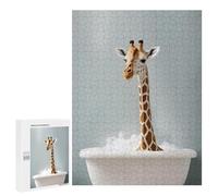 Rompecabezas para Adolescentes 500 PCS Giraffe Funny Animal Rompecabezas Juegos Relajantes Decoración del Hogar Regalos Y Cumpleaños Únicos 500 PCS