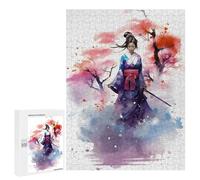 Rompecabezas para Adolescentes 500 PCS Girls Flowers Geisha 002 Rompecabezas para Adultos Juguetes Antiestrés para La Diversión Familiar Interacción Entre Padres E Hijos 500 PCS