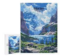 Rompecabezas para Adolescentes 500 PCS Glacier National Park USA Landscape Art Rompecabezas para Adultos Juego Práctico Carrera De Velocidad Manual Desafío Educativo 500 PCS