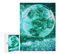 Rompecabezas para Adolescentes 500 PCS Glowing Soccer Ball Rompecabezas para Adultos Juegos Relajantes Corte De Precisión Juego Desafiante Regalos 500 PCS