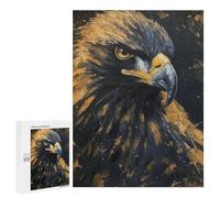 Rompecabezas para Adolescentes 500 PCS Gold Black Eagle Painting Rompecabezas Juegos Relajantes Decoración del Hogar Regalos Y Cumpleaños Únicos 500 PCS