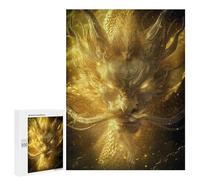 Rompecabezas para Adolescentes 500 PCS Golden Dragon Rompecabezas Juguetes Antiestrés Corte De Precisión Interacción Entre Padres E Hijos 500 PCS