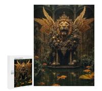 Rompecabezas para Adolescentes 500 PCS Golden Lion Magic Gate Rompecabezas Juguetes Antiestrés Corte De Precisión Interacción Entre Padres E Hijos 500 PCS