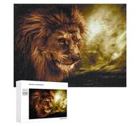 Rompecabezas para Adolescentes 500 PCS Golden Lion Majesty -3 Rompecabezas para Adultos Juego Familiar Regalo De Cumpleaños Interacción Entre Padres E Hijos 500 PCS