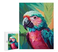 Rompecabezas para Adolescentes 500 PCS Green and Pink Parrot Rompecabezas para Adultos Juego Práctico Carrera De Velocidad Manual Desafío Educativo 500 PCS