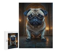 Rompecabezas para Adolescentes 500 PCS Grumpy Pug in A Grand Hall Rompecabezas para Adolescentes Juegos Relajantes Regalos para Mujeres Actividades Divertidas En Casa 500 PCS