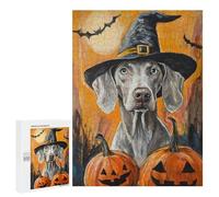 Rompecabezas para Adolescentes 500 PCS Halloween Dog Art Print-5 Rompecabezas para Adultos Actividades Familiares Interacción Entre Padres E Hijos Hermoso Juego De Diseño 500 PCS