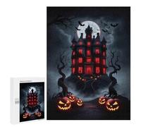 Rompecabezas para Adolescentes 500 PCS Haunted Mansion Halloween Rompecabezas para Adultos Juego De Ingenio Decoración del Hogar Regalos para Reducir El Estrés 500 PCS